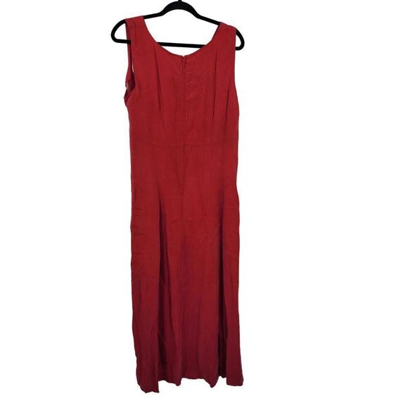 Karin Stevens Red Sleeveless Modest Maxi Dress 16 2pc Set Pleated Button Jacket - Picture 14 of 15